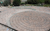 Circles within flowing circular outer patio design for a beautiful patio.